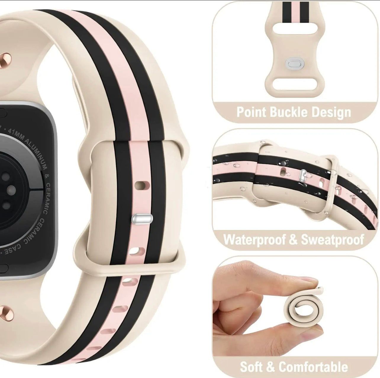 Luxury Apple Watch Band For Iwatch Series Ultra 8 7 6 5 SE 38mm 40mm 41mm 42mm 44mm 45mm 49mm