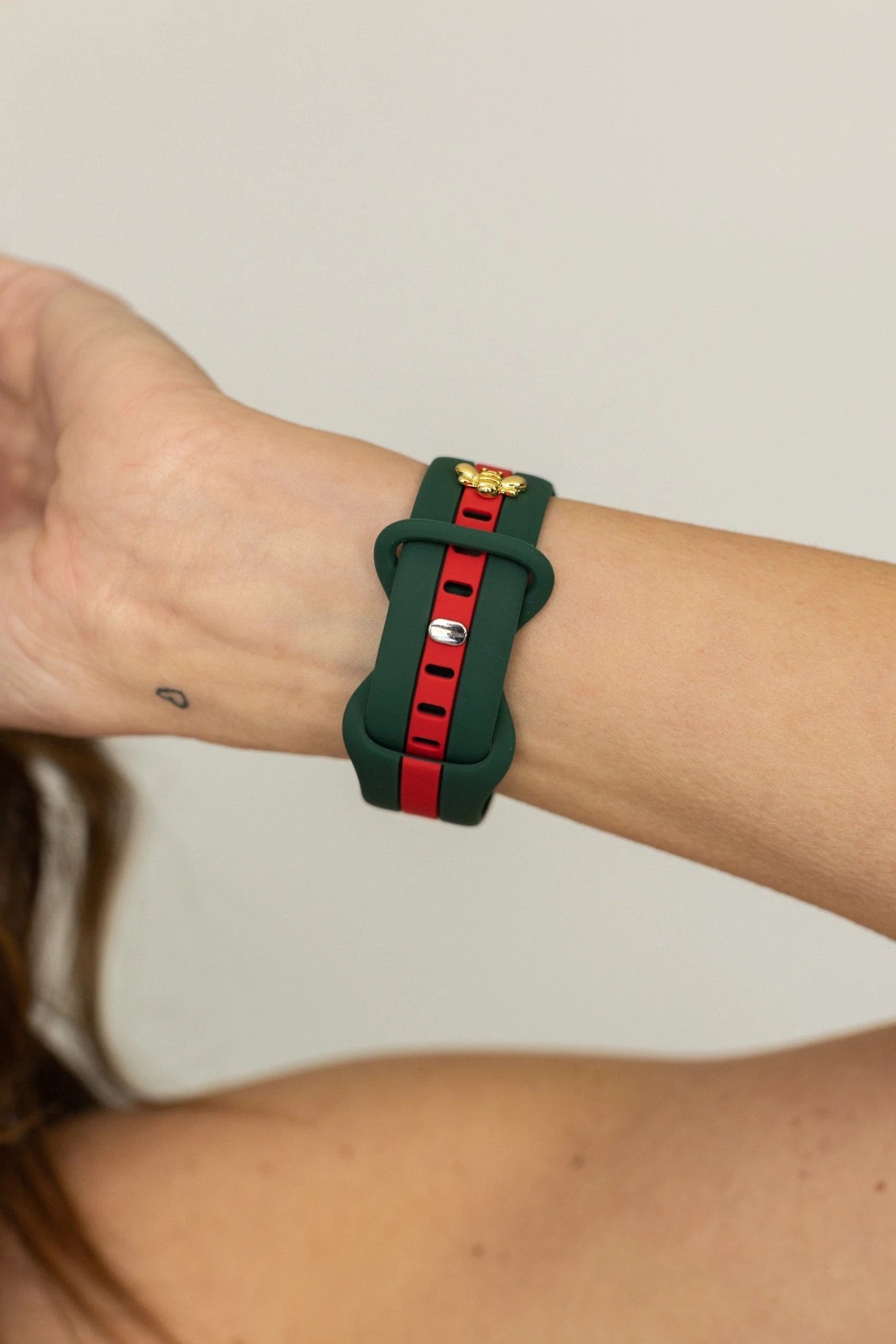 Luxury Green and Red Samsung Galaxy WatchBand, Green and Red , designer Samsung Watch band, dressy Samsung Watch band, Gear Sport, S2, Active ,se