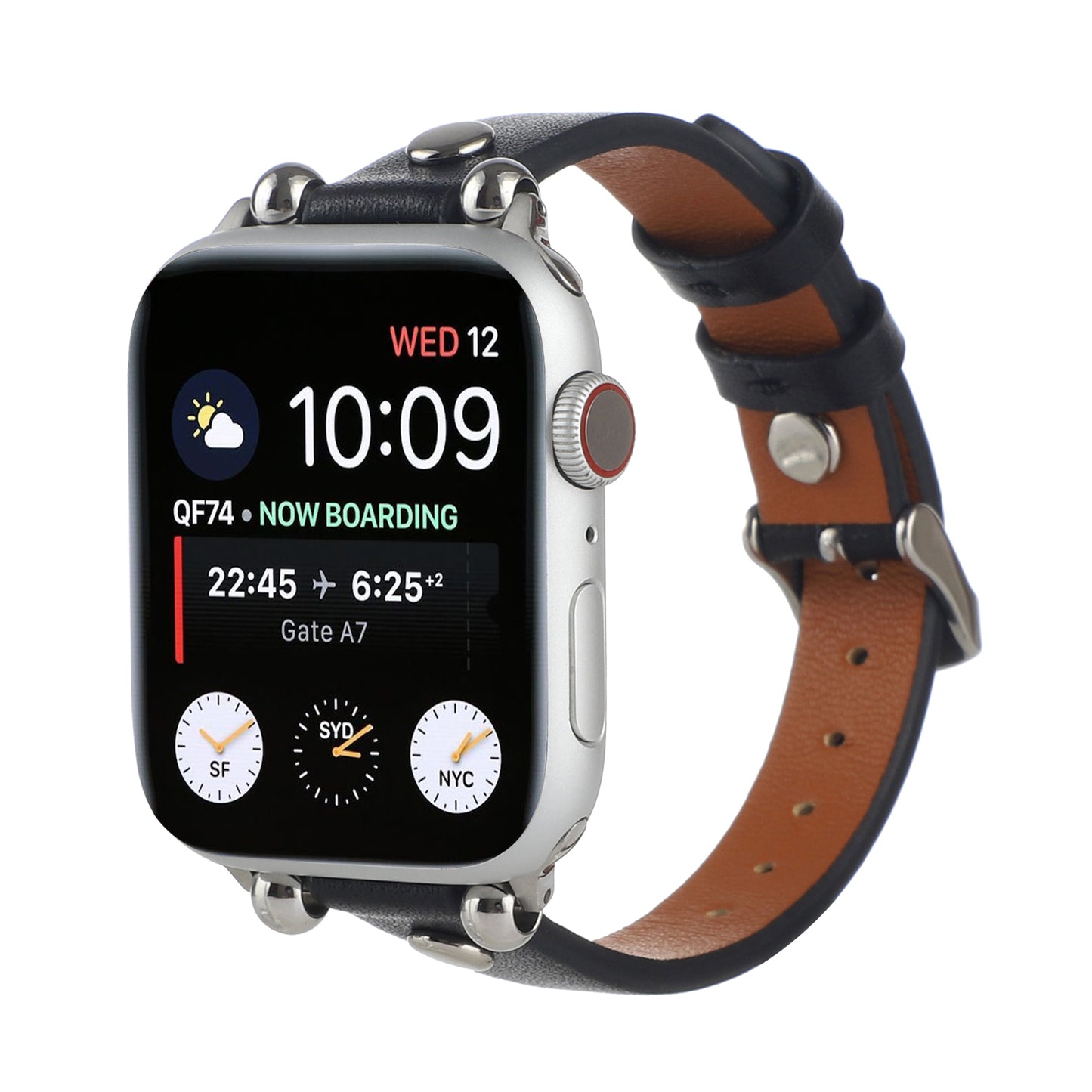 Genuine Leather Apple Watch Band Compatible with Iwatch series Series 8 7 6 5 4 3 2 1 SE Ultra 38mm 40mm 41mm 42mm 44mm 45mm 49mm